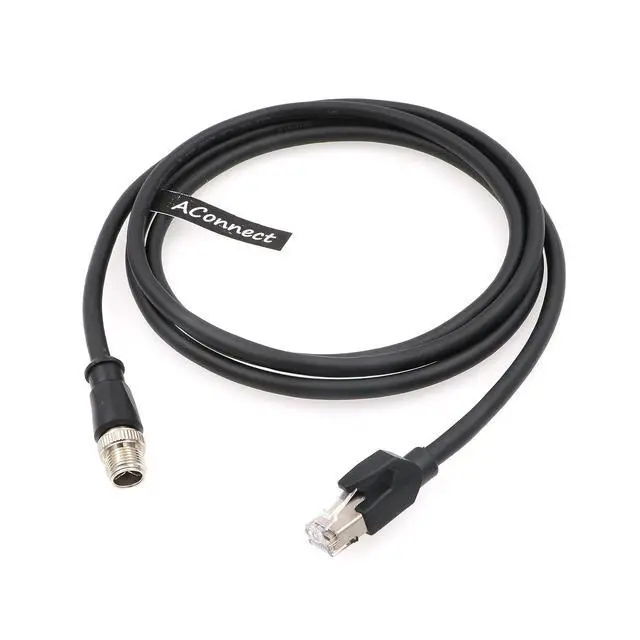 Alt view image 5 of 5 - M12-X-Code-RJ45-Industrial-Shielded-Ethernet Cable for Cognex Industrial Camera M12 8Pin X-Code Male to RJ45 Cat6a Flexible 6.6Ft|2M