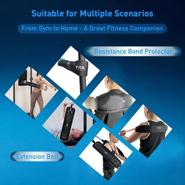Alt view image 4 of 7 - 2-in-1 Extender Belt & Resistance Bands Sleeve - Ideal for Speediance Gym Monster & All Gym Machines - Ultimate Home Gym Accessories for Pulley & Cable Systems, Solving Arm-Rubbing Woes