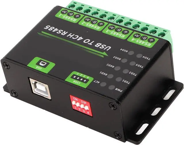 Alt view image 4 of 7 - USB to RS485 Converter Adapter, Resettable Fuse 120R Resistors Lightningproof USB to RS485 Converter 1200bps to 460800bps 4CH for Communication