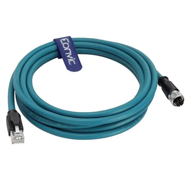 Alt view image 4 of 4 - M12 X Code 8 Pin Female to RJ45 Cat-7e High Flex Ethernet Cable for Cognex Industrial Camera (3M)