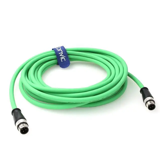Alt view image 4 of 5 - M12 D Code 4 Pin to 4 Pin Male Cat5e Shielded High Flexible Ethernet Cable Network Cable for Industrial Camera Sensor Automation (5M)