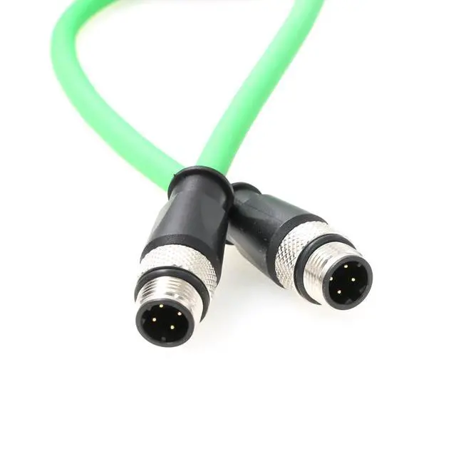 Alt view image 5 of 5 - M12 D Code 4 Pin to 4 Pin Male Cat5e Shielded High Flexible Ethernet Cable Network Cable for Industrial Camera Sensor Automation (5M)