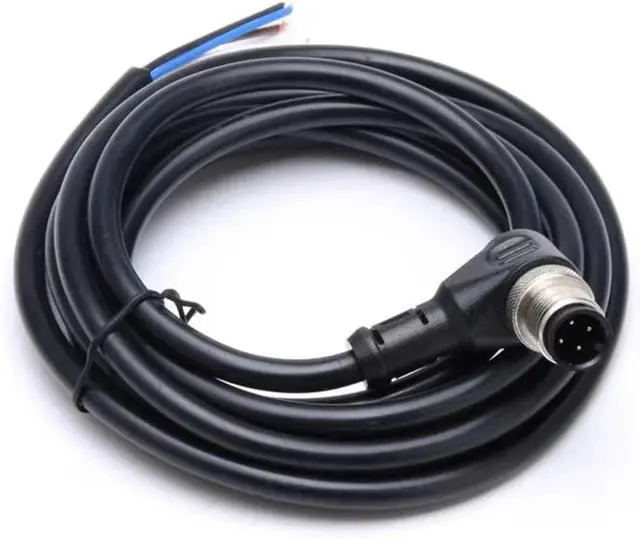 Alt view image 4 of 7 - Connector Cable M12-8Pin Proximity Switch p/Lug NPN PNP Elbow 4Holes 5Holes 4Pins 5Pins Aviation p/Lug with 2m Wire(Elbow Female,1PCS_PUR Shielded Cable_4P)
