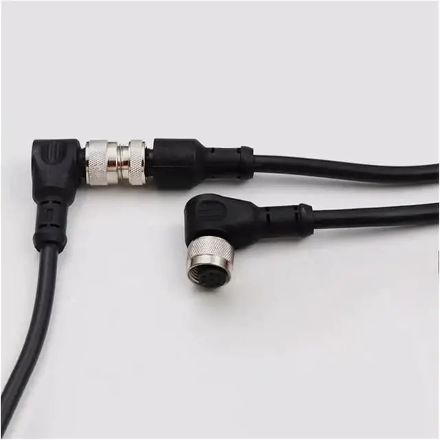 Alt view image 7 of 7 - Connector Cable M12-8Pin Proximity Switch p/Lug NPN PNP Elbow 4Holes 5Holes 4Pins 5Pins Aviation p/Lug with 2m Wire(Elbow Female,1PCS_PUR Shielded Cable_4P)
