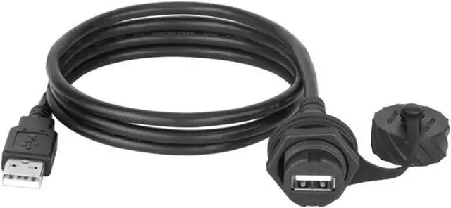 Alt view image 2 of 5 - Industrial M20 USB2.0 1.5A IP67 p/Lug Socket Data Extension Cable IP67 Aviation USB Connector Quick Bayonet Connect(USB 2m Cable,Metal Nut)