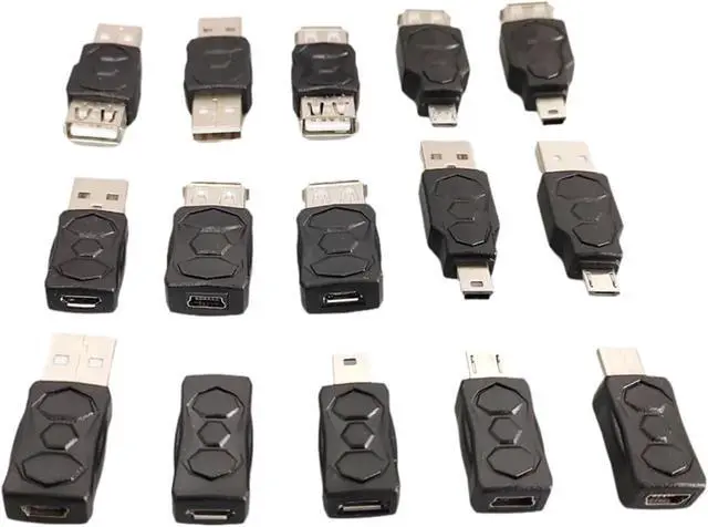 Alt view image 2 of 6 - USB Adapter Converter - 1-10PCS USB to Micro/Mini/Type-C Male to Female Charging & Data Sync Adaptor for Phones, Tablets, Cameras(USB to Micro Male,1 PCS)