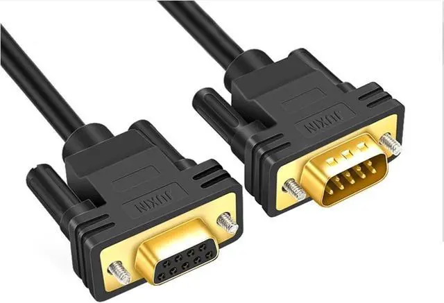 Main image of DB9 Serial Port Cable RS232 Connecting Line Male to Male and Female to Female 9-pin COM Port Line Direct Cross 485(5m 16.4ft,Pure Copper Gold M-F)