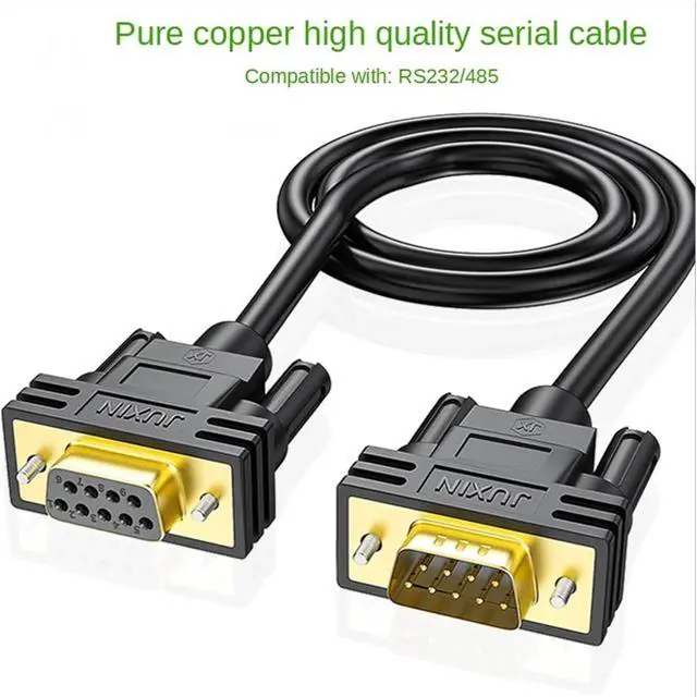 Alt view image 3 of 5 - DB9 Serial Port Cable RS232 Connecting Line Male to Male and Female to Female 9-pin COM Port Line Direct Cross 485(3m 10ft,Pure Copper Gold M-M)