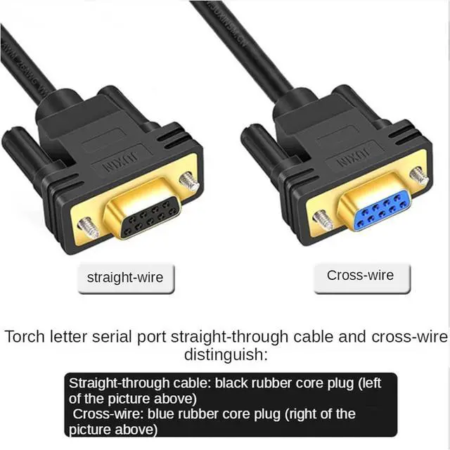 Alt view image 4 of 5 - DB9 Serial Port Cable RS232 Connecting Line Male to Male and Female to Female 9-pin COM Port Line Direct Cross 485(3m 10ft,Pure Copper Gold M-M)