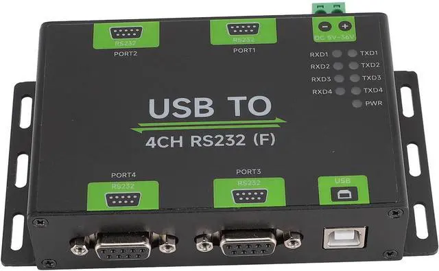 Alt view image 4 of 7 - Industrial Grade Isolated USB to RS232 Converter, Original FT4232HL Chip Program, Stable Telecommunication with 4 Isolated RS232 Interfaces, Aluminum Alloy Material, Wide Voltage