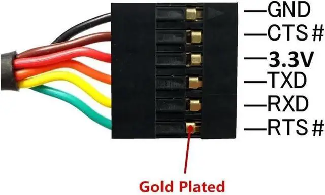 Alt view image 3 of 5 - TTL-232R-3V3 USB to TTL Serial Cable Adapter F/;TD/;1 Chipset FT232 USB to 3.3v 5v TTL UART Serial RS232 Download Cable(TTL 5V)