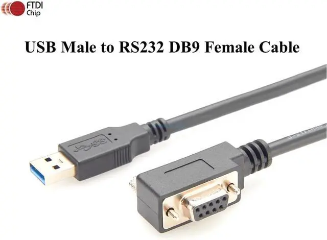 Alt view image 2 of 6 - USB A 3.0 to RS232 Serial Adapter with FT232 Chipset USB Male to RS232 DB9 Female Converter Cable Compatible with The 11,10, 8, 7