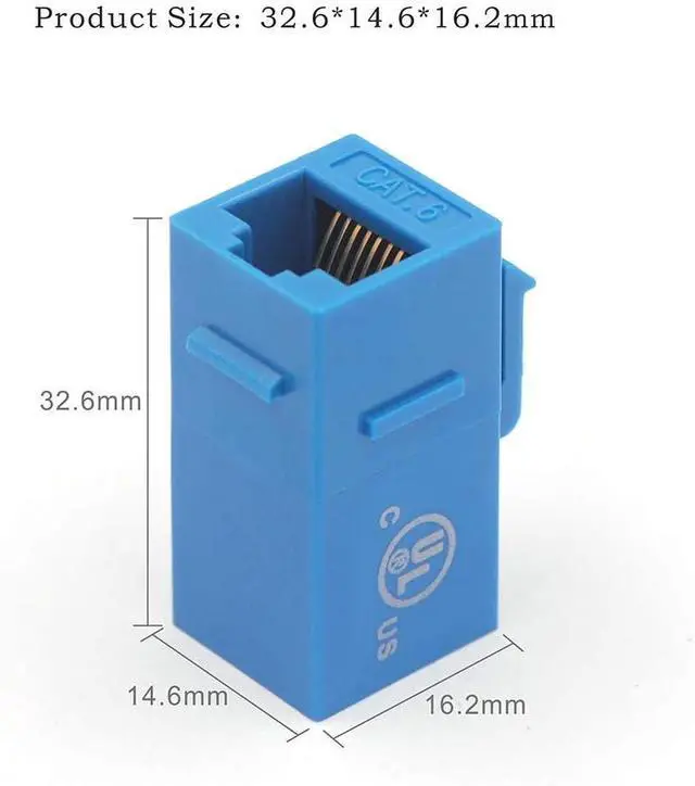 Alt view image 3 of 7 - VCE UL Listed 75-Pack CAT6 Keystone Coupler RJ45 Female to Female Insert Coupler UTP Keystone Inline Coupler Blue+Black+White