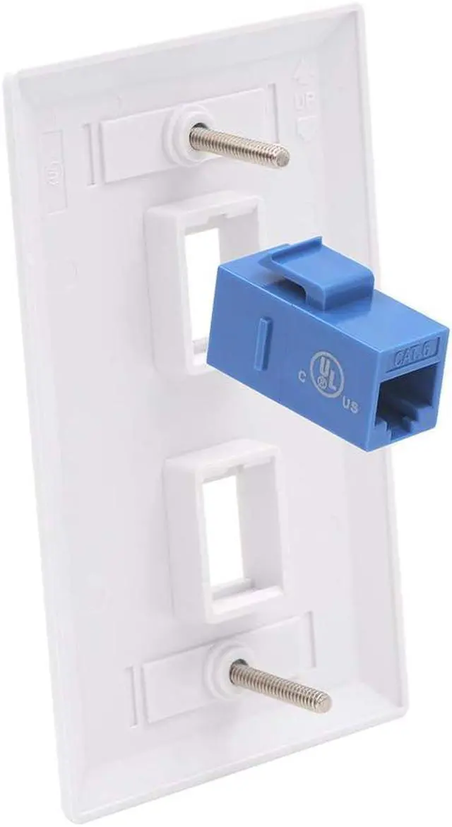 Alt view image 6 of 7 - VCE UL Listed 75-Pack CAT6 Keystone Coupler RJ45 Female to Female Insert Coupler UTP Keystone Inline Coupler Blue+Black+White