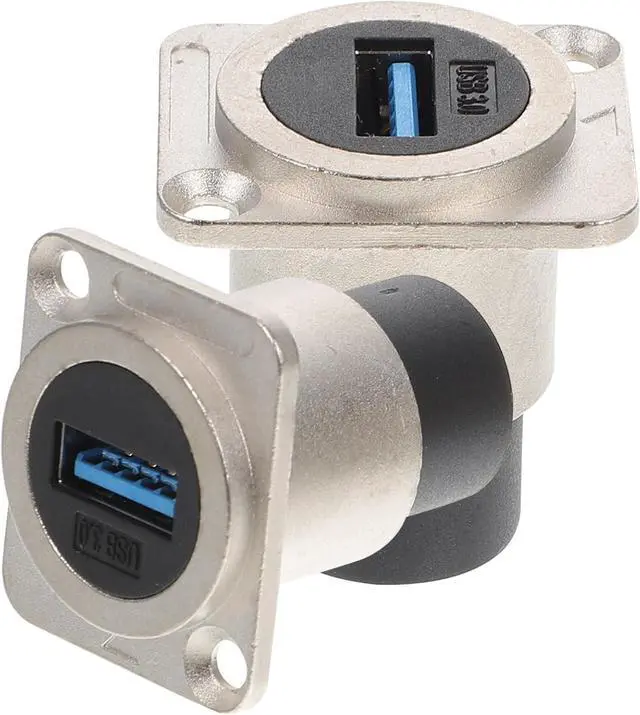 Main image of 10pcs USB Pass Through Adapter USB Panel Mount Coupler Flush Mount Connector for Desktop Notebook and Media Players Casting Mold -Ultraviolet -Aging