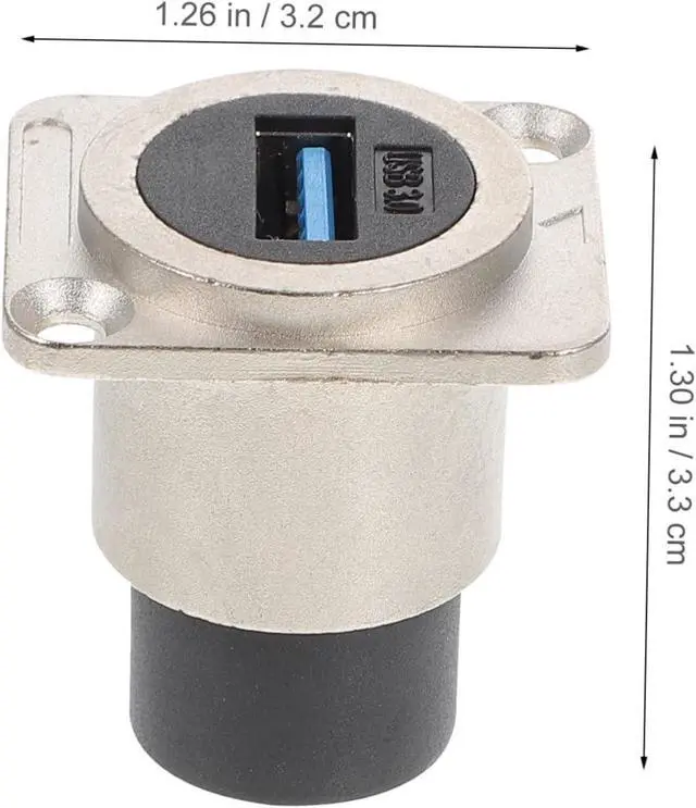 Alt view image 5 of 7 - 10pcs USB Pass Through Adapter USB Panel Mount Coupler Flush Mount Connector for Desktop Notebook and Media Players Casting Mold -Ultraviolet -Aging