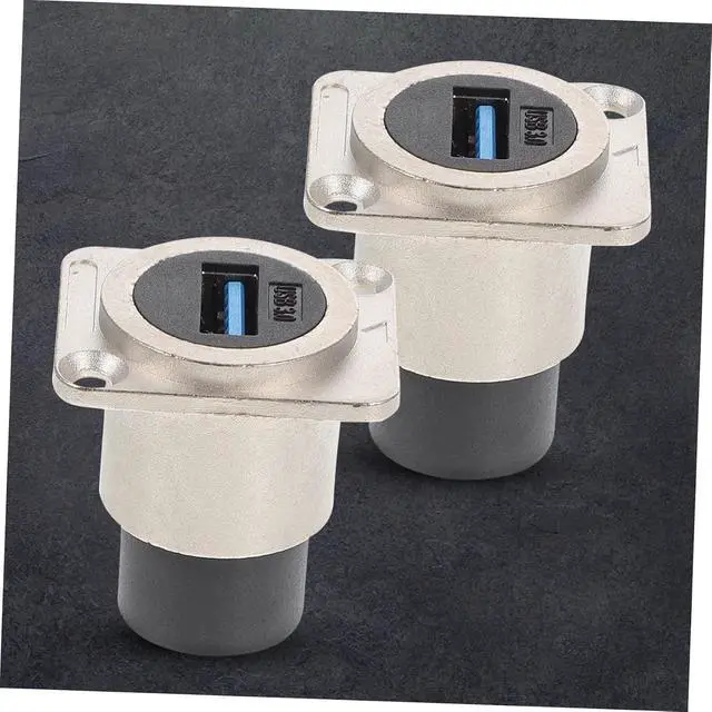 Alt view image 7 of 7 - 10pcs USB Pass Through Adapter USB Panel Mount Coupler Flush Mount Connector for Desktop Notebook and Media Players Casting Mold -Ultraviolet -Aging