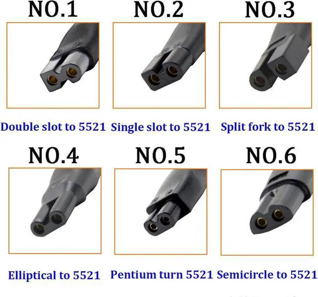 Alt view image 7 of 7 - 1 Set DC Power 5.5 x 2.1mm Male to C8 Tail Female Adapter Connector Cable Conversion(NO.6)