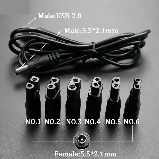 Alt view image 3 of 7 - 1 Set DC Power 5.5 x 2.1mm Male to C8 Tail Female Adapter Connector Cable Conversion(NO.6)