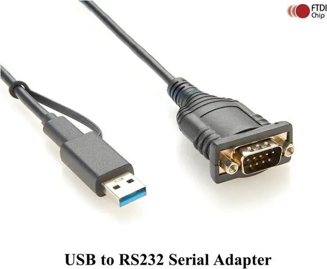 Alt view image 2 of 5 - USB to RS232 Serial Adapter with FT232 Chipset USB to RS232 DB9 Male Converter Cable Compatible with The Windows 11,10, 8, 7, Vista, XP