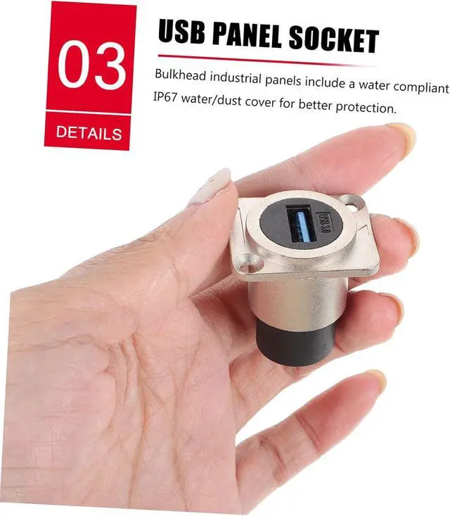 Alt view image 2 of 7 - KICHOUSE 5sets USB Front Panel Adapter USB 3.0 Bulkhead Connector Pass Through Design 2pcs*5