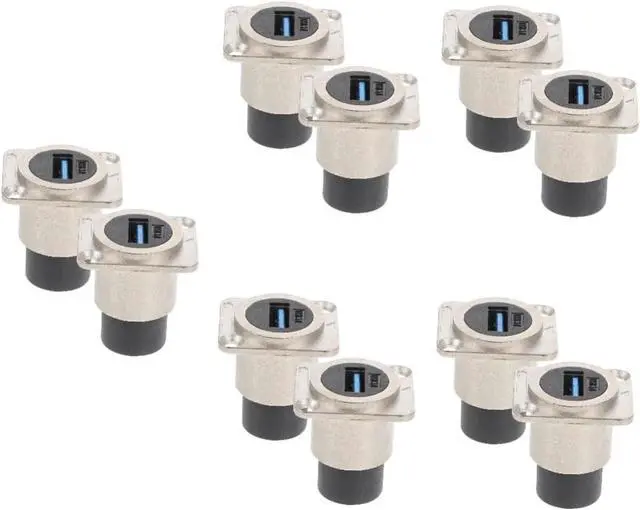 Main image of KICHOUSE 5sets USB Front Panel Adapter USB 3.0 Bulkhead Connector Pass Through Design 2pcs*5