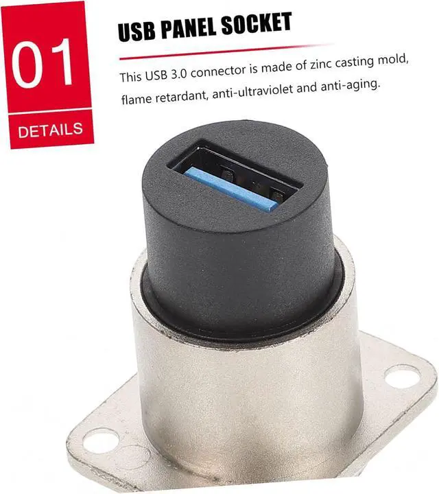 Alt view image 7 of 7 - KICHOUSE 5sets USB Front Panel Adapter USB 3.0 Bulkhead Connector Pass Through Design 2pcs*5