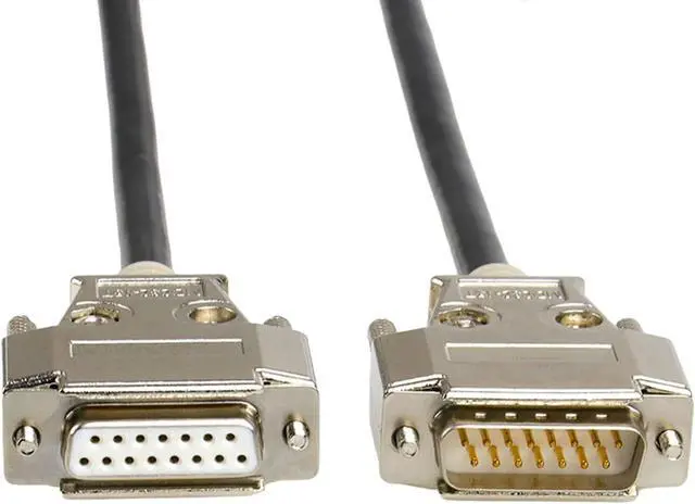 Alt view image 3 of 7 - DB15 Male Female Data Cable Connectors Wire Line 26AWG Extender Cord for Cash Registers Computer 1.5m-30m Long