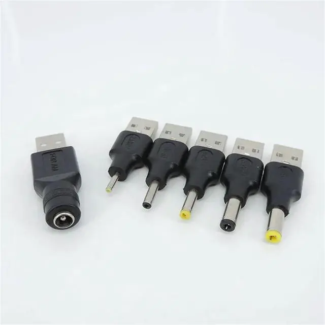 Alt view image 4 of 7 - 1pcs USB Type A Male to DC Connector 2.5x0.7 3.5x1.35 4.0x1.7 5.5x2.1 5.5x2.5 Male 5.5x2.1 Jack Female Power Adapter Converter(1x 2.5x0.7mm Male)
