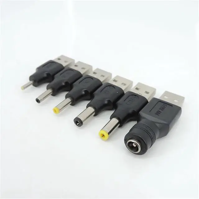 Alt view image 5 of 7 - 1pcs USB Type A Male to DC Connector 2.5x0.7 3.5x1.35 4.0x1.7 5.5x2.1 5.5x2.5 Male 5.5x2.1 Jack Female Power Adapter Converter(1x 2.5x0.7mm Male)