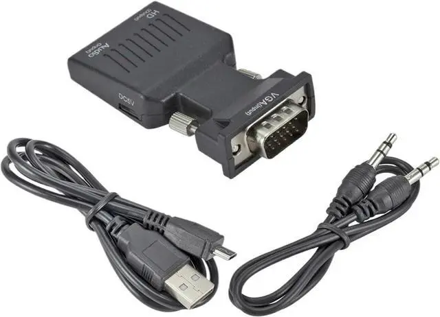 Main image of HDMI-Compatible to VGA Adapter 1080P VGA to HDMI-Compatible Converter with Audio Output for PC Laptop TV Box Projector HDTVC(VGA to HD)