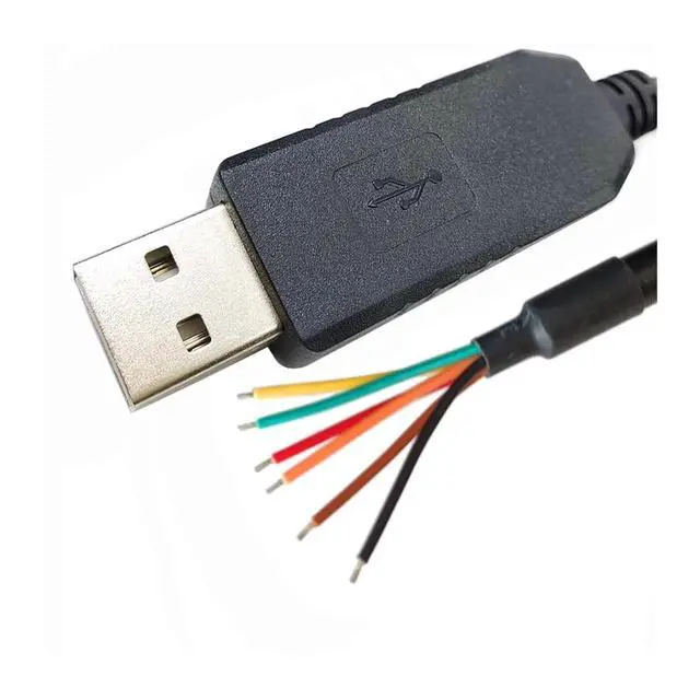 Alt view image 2 of 4 - F/;TD/;1 USB Serial Converter Cable FT231XS USB-RS232-WE-1800 Wire End(180cm,6c TX RX G V CTS RTS)