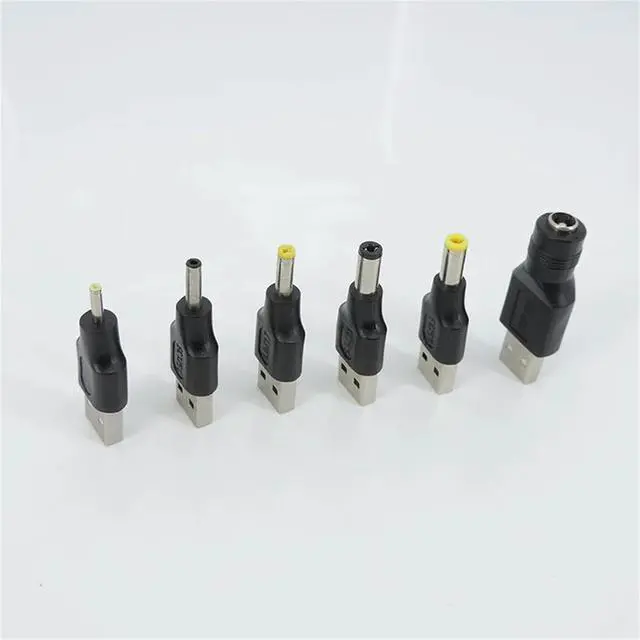 Alt view image 6 of 7 - 1pc USB Type A Male to DC 2.5x0.7 3.5x1.35 4.0x1.7 5.5x2.1 5.5x2.5 Male 5.5x2.1 Jack Female Power Adapter Connector Converter(3.5x1.35mm Male)