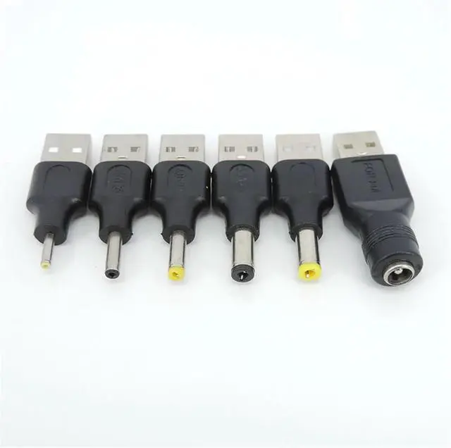 Alt view image 7 of 7 - 1pc USB Type A Male to DC 2.5x0.7 3.5x1.35 4.0x1.7 5.5x2.1 5.5x2.5 Male 5.5x2.1 Jack Female Power Adapter Connector Converter(3.5x1.35mm Male)
