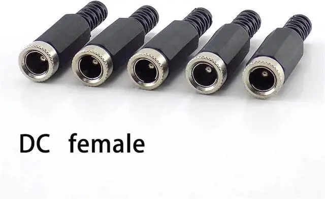 Alt view image 5 of 6 - 5/10pcs DC Female Male Connectors Power 5.5mm x 2.1mm Male Female Jack Socket Adapter Electric Wire Terminals(10 pcs DC Female)