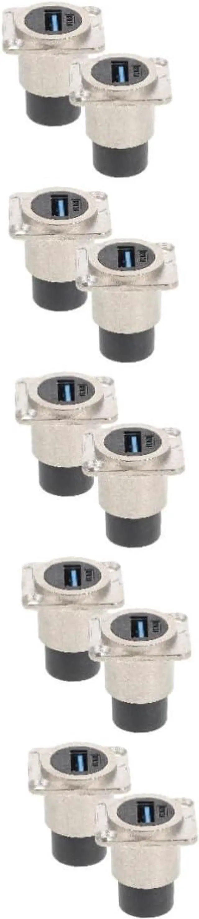 Main image of 10pcs Usb Panel Mount Coupler Usb Flush Mount Connector for Easy Installation Data Connection for Industrial and Home Use