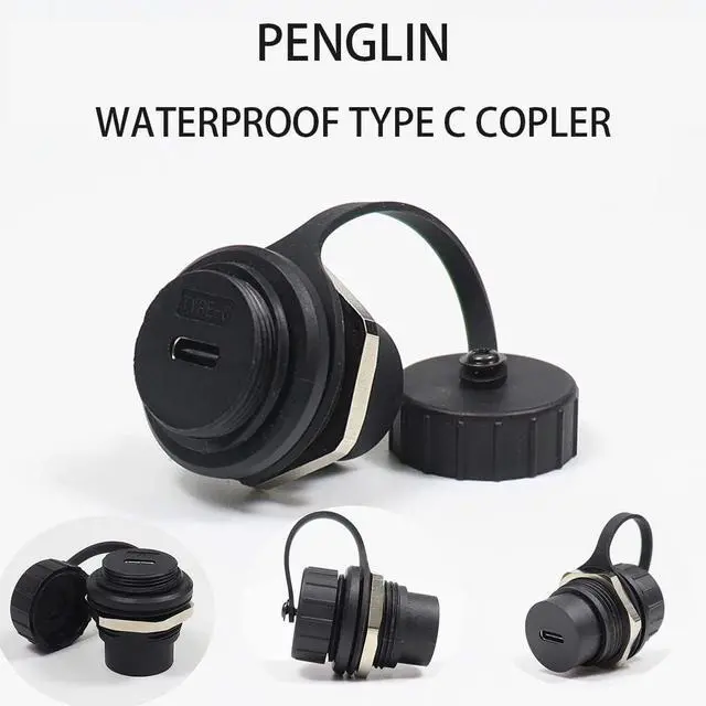 Alt view image 3 of 6 - PENGLIN 5PCS Waterproof USB C 3.1 Panel Mount Coupler, Type C Female to Female Extension Adapter for PC, Laptop, Power Bank, Smartphones, Tablets
