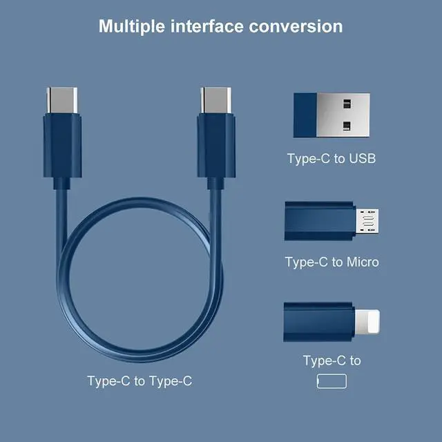 Alt view image 5 of 7 - Multifunctional Data Cable Conversion Head Portable Storage Box, Multi-Type Charging Line Convertor USB Type C Adapter Tool Contains Sim Card Slot Tray Eject Pin, Phone Holder (Multi-Colour)