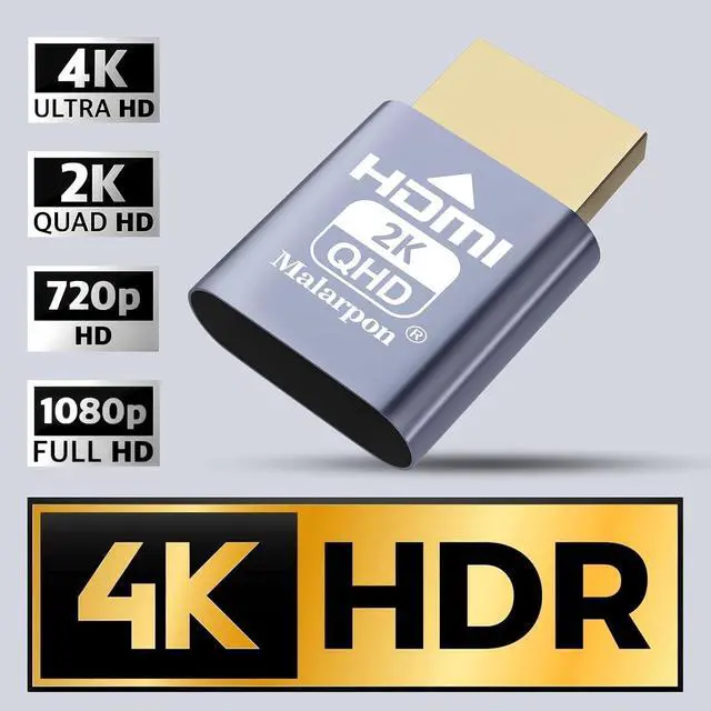 Alt view image 4 of 7 - HDMI Dummy Plug fit-Headless Display Emulator DDC EDID Headless Ghos with Windows Mac OSX Linux Great for Graphics Acceleration Support 1920x1080@60Hz 6P