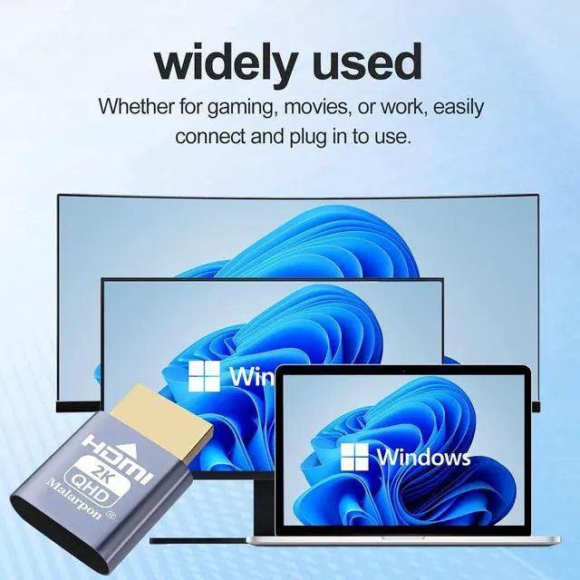 Alt view image 7 of 7 - HDMI Dummy Plug fit-Headless Display Emulator DDC EDID Headless Ghos with Windows Mac OSX Linux Great for Graphics Acceleration Support 1920x1080@60Hz 6P