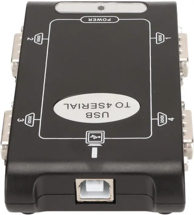 Alt view image 6 of 7 - 4 Port USB to RS232 Serial Adapter Hub with COM Reserve Feature, Wide Compatibility for Glass panes 10 8 7, Control Multiple Devices
