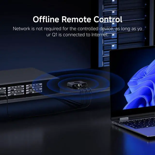 Alt view image 4 of 6 - AweSun IPKVM Switch Q1, KVM Over IP Device with HDMI & USB & Ethernet Ports, 4K Remote Access, BIOS-Level Control, Secure 2048-Bit RSA & AES Encryption, Server Management, Plug-and-Play (1 Pack)