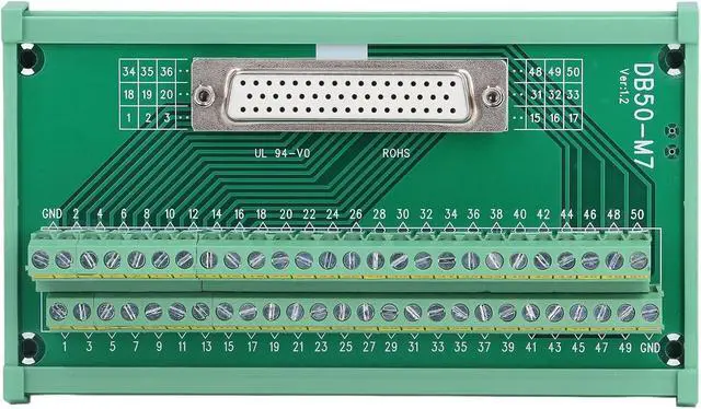 Alt view image 6 of 7 - DB0 to Terminal Connector, Screw Terminal Block Distribution Module, Din Rail Mot Interface Module for DB0M7