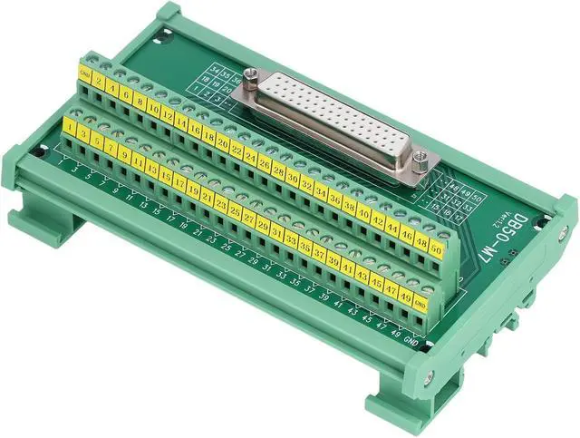 Alt view image 7 of 7 - DB0 to Terminal Connector, Screw Terminal Block Distribution Module, Din Rail Mot Interface Module for DB0M7