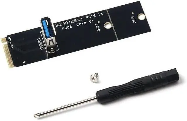Alt view image 2 of 3 - NGFF to PCI-E 16x Slot Riser Card PCIE to M2 Adapter USB 3.0 Extender M.2 M Key for Graphics Card for BTC Miner Antminer Mining