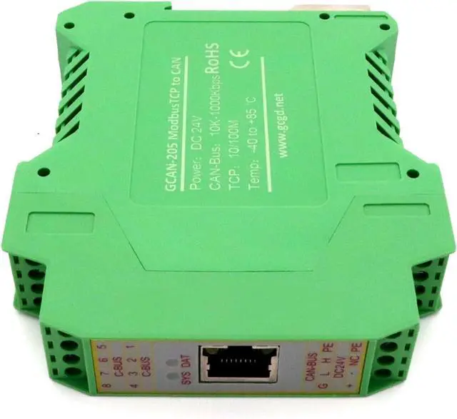 Alt view image 2 of 4 - SINOPED GCAN-205 Can to Modbus TCP Slave Converter Canbus Date Reader Gateway Conversion Module Support J1939 Protocal (GCAN-205)