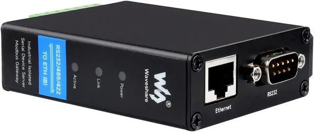 Alt view image 2 of 7 - RS232/485/422 to RJ45 Ethernet Module RS232/485/422 to ETH Converter Rail-Mount Serial Server TCP/IP to Serial
