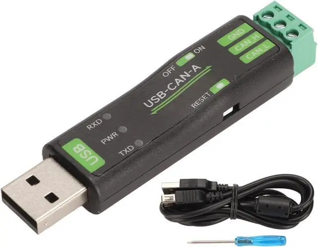 Alt view image 6 of 7 - USB to Can Adapter Intelligent Data Collection for Computer Analyzer USB to Can for Bus Monitoring Suitable for XP, 7, 8, 10, 11 ABS