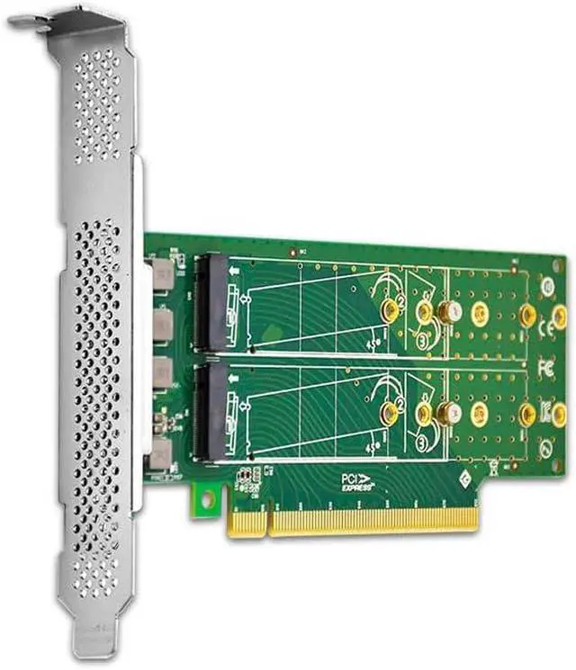 Alt view image 2 of 3 - PCIe x16 to 4-Port M.2 NVMe SSD Adapter- Low Profile