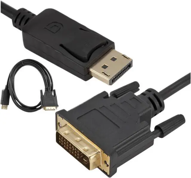 Alt view image 6 of 6 - LccKaa DisplayPort Display Port DP to DVI Adapter Cable Male to Male Converter for PC Computer HDTV M>oni>tor Projector(DP to DVI 1.8m)